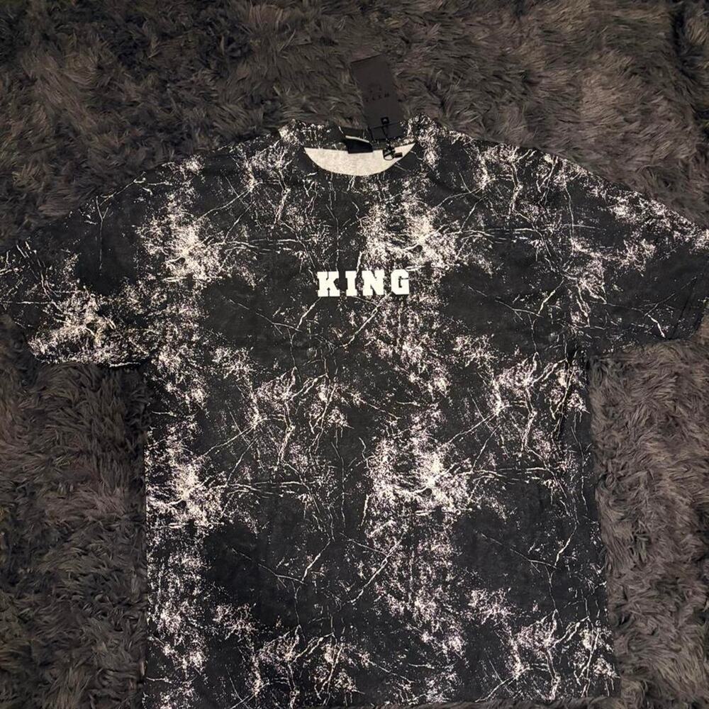 Black white acid wash